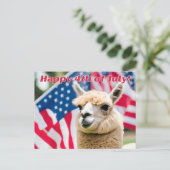 Juli Alpaca Feiertagspostkarte (Stehend Vorderseite)