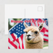 Juli Alpaca Feiertagspostkarte (Vorne/Hinten)