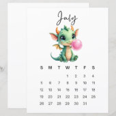Juli-Baby-Drache-Kunstprint Whimsical Fantasy (Vorne/Hinten)