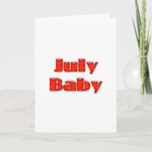 Juli Baby Karte (Vorderseite)