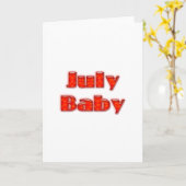 Juli Baby Karte (Gelbe Blume)