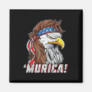 Juli Bald Eagle Mullet Murica Usa USA Merica Magnet