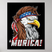 Juli Bald Eagle Mullet Murica Usa USA Merica Poster (Vorne)