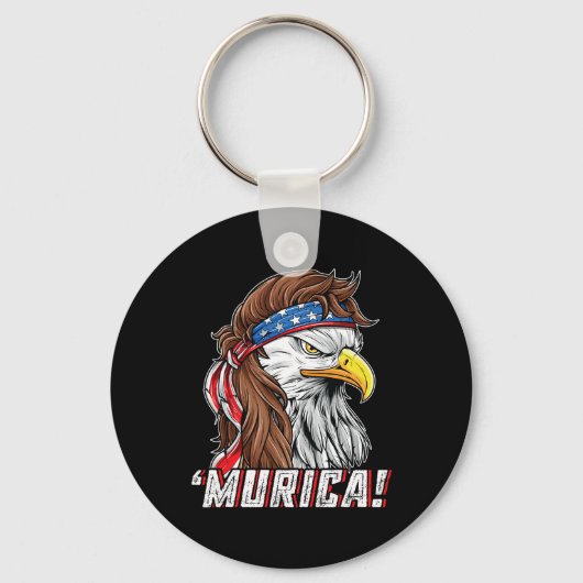 Juli Bald Eagle Mullet Murica Usa USA Merica Schlüsselanhänger (Vorderseite)