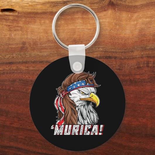 Juli Bald Eagle Mullet Murica Usa USA Merica Schlüsselanhänger (Vorderseite)