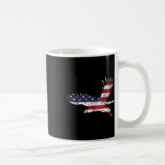Juli Bald Eagle US Flag Pocket America Men Wome Kaffeetasse (Rechts)