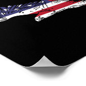 Juli Bald Eagle US Flag Pocket America Men Wome Poster (Ecke)