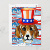 Juli Beagle Postkarte (Vorne/Hinten)