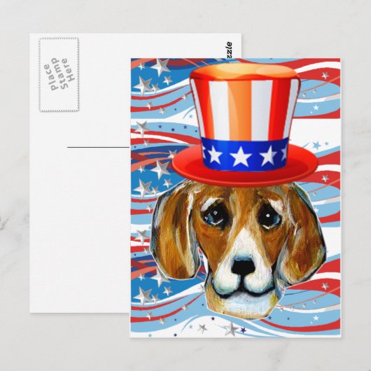 Juli Beagle Postkarte (Vorne/Hinten)