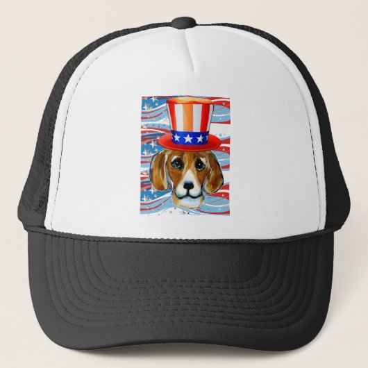 Juli Beagle Truckerkappe (Vorderseite)