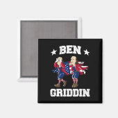 Juli Benjamin Franklin Griddy Ben Griddin 1 Magnet (Vorderseite/Rückseite)
