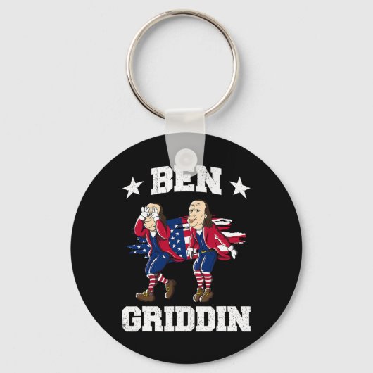 Juli Benjamin Franklin Griddy Ben Griddin 1 Schlüsselanhänger (Vorderseite)
