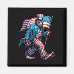 Juli Bigfoot Sasquatch Patriotische amerikanische Magnet