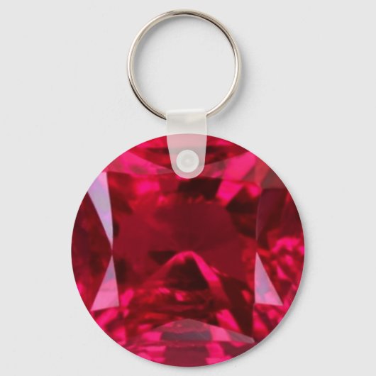 Juli Birthstone - Red Ruby by Sharles Schlüsselanhänger (Vorderseite)