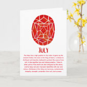Juli Birthstone Ruby Birthday Watercolor Karte (Gelbe Blume)
