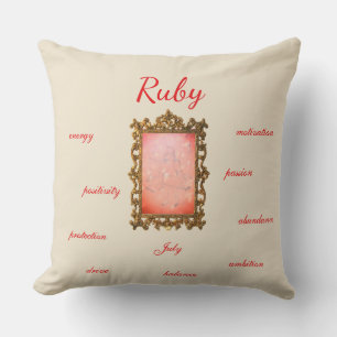 Juli Birthstone Ruby Fairy Kissen
