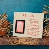 Juli Birthstone Ruby Fotoplatte (Seite)