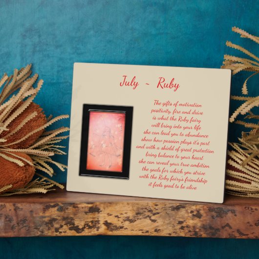 Juli Birthstone Ruby Fotoplatte (Seite)