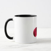 Juli Birthstone Ruby Gemstone Kunst Tasse (Links)