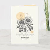 Juli bis August Geburtsdatum Blume Custom Geburtst Karte (Vorderseite)