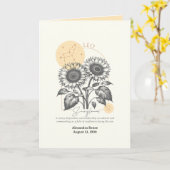 Juli bis August Geburtsdatum Blume Custom Geburtst Karte (Gelbe Blume)