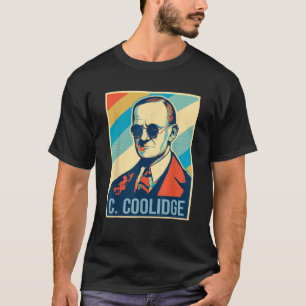 Juli Calvin Coolidge Präsident Retro Patrio T-Shirt