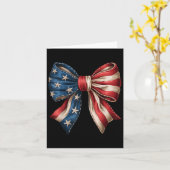 Juli Coquette Bow American Flag 1776 Indepe Karte (Gelbe Blume)