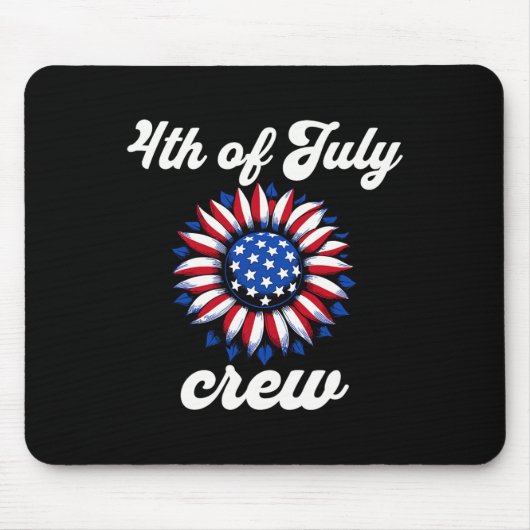 Juli Crew US-Flagge Mousepad (Vorne)
