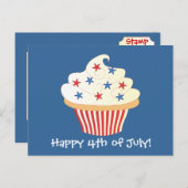 Juli Cupcake Postkarte (Vorne/Hinten)