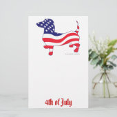 Juli Dackel Briefpapier (Stehend Vorderseite)