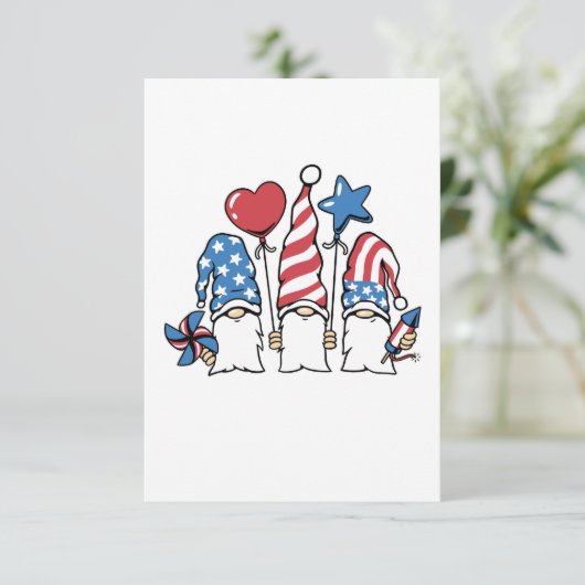 Juli Dankeskarte (Stehend Vorderseite)