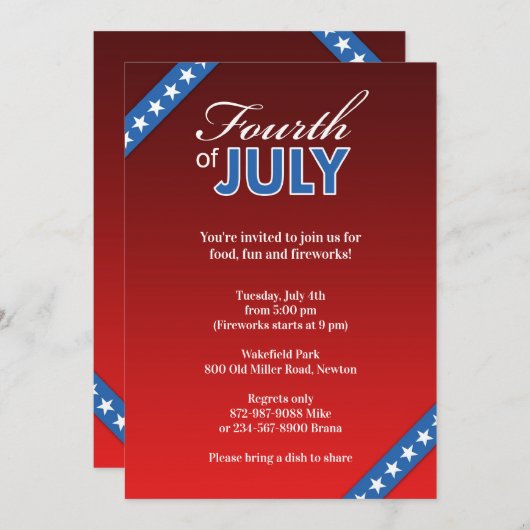 Juli Einladung (Vorne/Hinten)