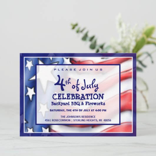 Juli Einladung (Stehend Vorderseite)