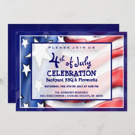 Juli Einladung (Vorne/Hinten)