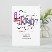 Juli Einladung (Stehend Vorderseite)