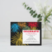 Juli Einladung Postkarte (Stehend Vorderseite)