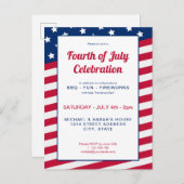 Juli Einladungspostkarte (Vorne/Hinten)