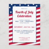 Juli Einladungspostkarte (Vorderseite)