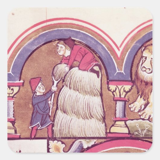 Juli: Ernte der Hay Quadratischer Aufkleber (Vorderseite)