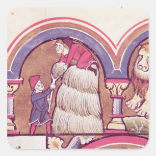 Juli: Ernte der Hay Quadratischer Aufkleber