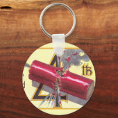 Juli Explodes Firecracker Explodes Schlüsselanhänger (Vorderseite)