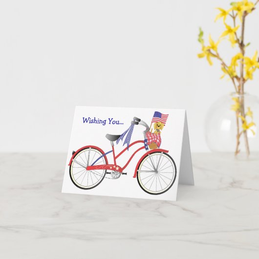 Juli-Fahrrad Karte (Gelbe Blume)