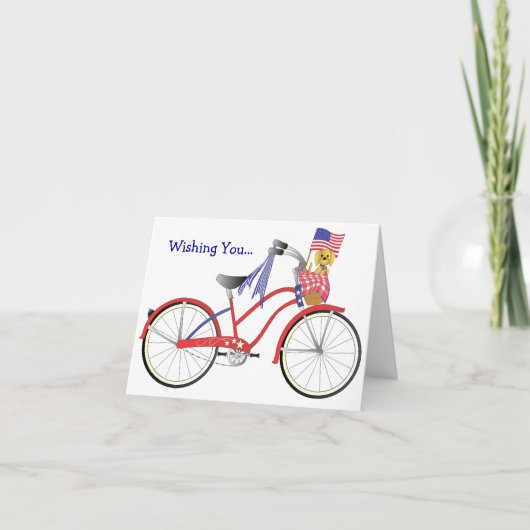 Juli-Fahrrad Karte (Vorderseite)