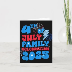 Juli Familienfeier 2025 Patriotic Indepen Karte