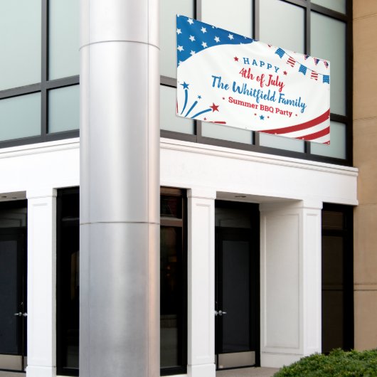 Juli FamilienSummer GRILLEN Party und Parade Banner (Äußeres Gebäude)