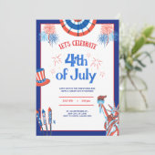 Juli - Feier Einladung (Stehend Vorderseite)