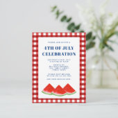 Juli - Feier Einladungspostkarte (Stehend Vorderseite)