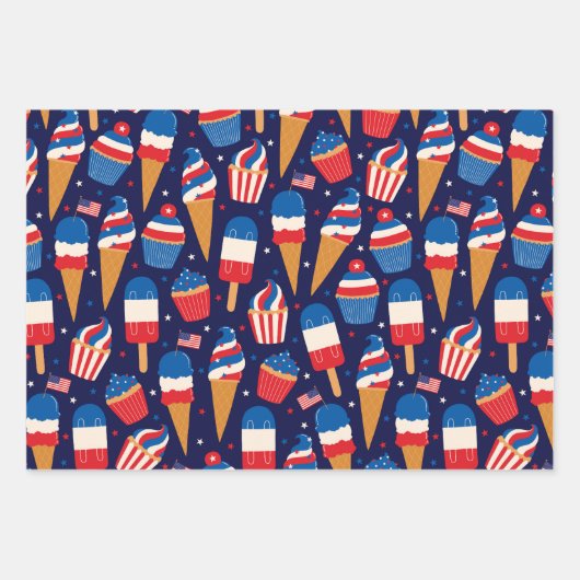 Juli - Feier Geschenkpapier Set (Vorderseite 2)