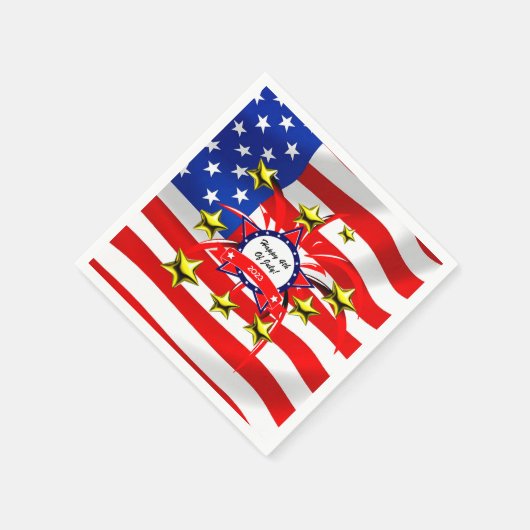 Juli feiert Napkin Serviette (Ecke)