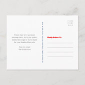 Juli Fett Modernes Rustikales Holz USA Flag Einladungspostkarte (Rückseite)